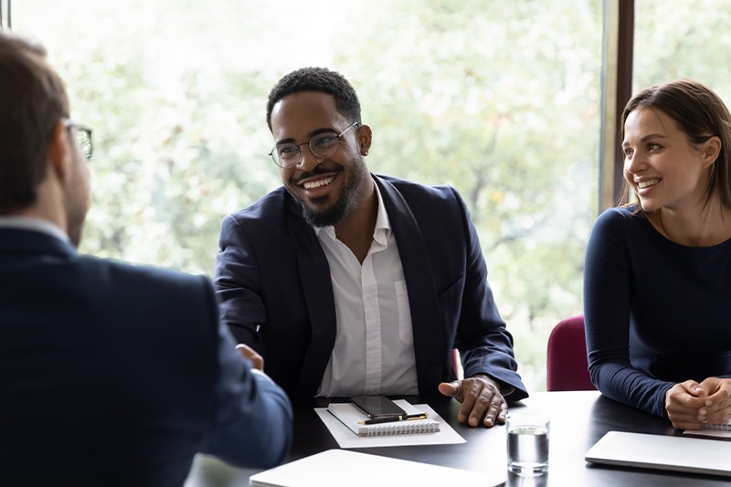 Investors shaking hands