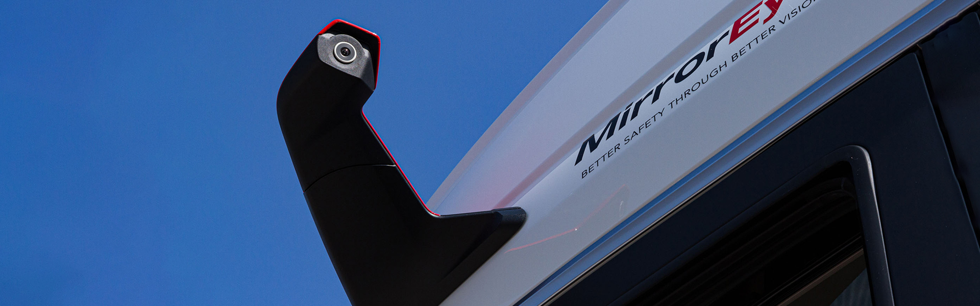 Underside view of MirrorEye above the driver door